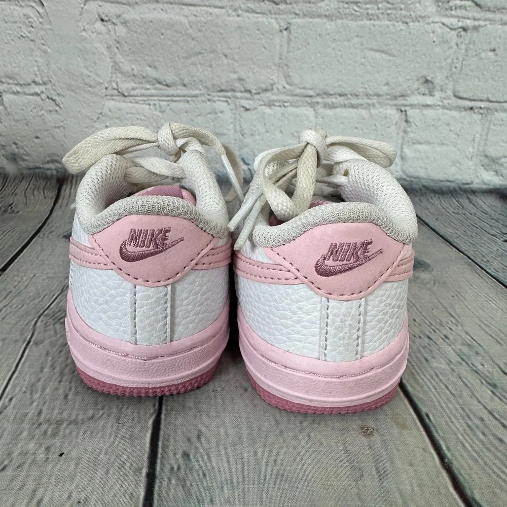 Nike force one low top baby pink and white size 6